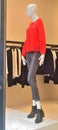 Mannequin in a shop window Royalty Free Stock Photo