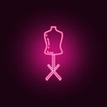 mannequin for tailoring neon icon. Elements of Measure set. Simple icon for websites, web design, mobile app, info graphics Royalty Free Stock Photo