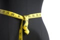 Mannequin Torso with Yellow Measuring Tape Royalty Free Stock Photo