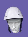 Mannequin wearing safety helmet