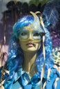 Mannequin woman in blue halloween costume Royalty Free Stock Photo