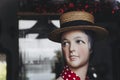 Mannequin woman with makeup in vintage style Royalty Free Stock Photo