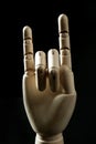 Mannequin wooden hand, horns with fingers