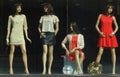 Mannequins dressed in latest fashion kept in front of retail clothes