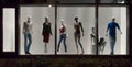 Mannequins in fashion shop, display window Royalty Free Stock Photo