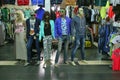 Mannequins modelling clothes in shop
