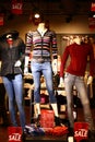 Mannequins with Modern Winter Clothing Retail Shop Royalty Free Stock Photo