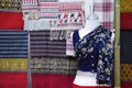 Mannequins show wearing hand-woven silk dress