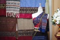 Mannequins show wearing hand-woven silk dress