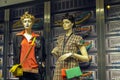 Mannequins in the showcase of a department store in Paris