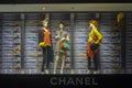 Mannequins in the showcase of a department store in Paris