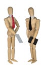 Mannequins - two men, boss and employee Royalty Free Stock Photo