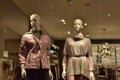 Mannequins in women`s clothing