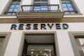 Reserved clothing store