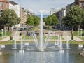 Mannheim, Germany. Friedrichsplatz, the city park in summer time