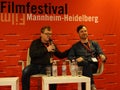 Director Andres Maimik l and Mainactor Rain Tolk r at the Internationales Filmfestival Mannheim-Heidelberg 2017 Royalty Free Stock Photo