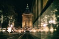 Mannheim, strassenbahn, planken, innenstadt, paradeplatz, building, city, light, wasserturm, innenstadt Royalty Free Stock Photo