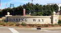 Manning Way Concrete Entry sign Royalty Free Stock Photo