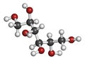 Mannitol mannite, manna sugar molecule. Used as sweetener, drug, etc.