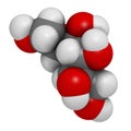 Mannitol mannite, manna sugar molecule. Used as sweetener, drug, etc.