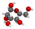 Mannose D-mannose sugar molecule. 3D rendering. Epimer of glucose. Atoms are represented as spheres with conventional color.