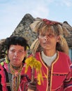 Manobo tribe couple during Kadayawan good harvest Festival