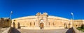 Manoel Island, Malta - Panoramic view of the entrance of Fort Manoel at daytime Royalty Free Stock Photo