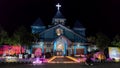 Manokwari, 16 April 2023 The Maranatha church building is decorated for Easter