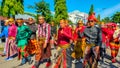 Manokwari, February 3 2024, cultural parade commemorating the day of preaching the Gospel in Papua Royalty Free Stock Photo