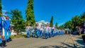 Manokwari, February 3 2024, cultural parade commemorating the day of preaching the Gospel in Papua Royalty Free Stock Photo