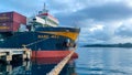 Manokwari, March 16 2023, Cargo Ships Docking at Manokwari Harbor