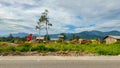 Manokwari, 14 May 2023, parking location for vehicles and heavy equipment on the side of the Trans Papua road.