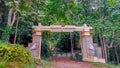 Manokwari, November 9 2023, a gate leading into the protected forest of Table Mountain in Manokwari
