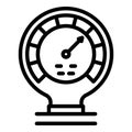 Manometer energy icon, outline style