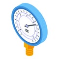 Manometer gauge icon, isometric style