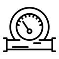 Manometer gauge icon, outline style