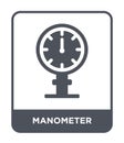 manometer icon in trendy design style. manometer icon isolated on white background. manometer vector icon simple and modern flat Royalty Free Stock Photo