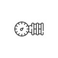 manometer, odometer icon. Element of temperature control equipment for mobile concept and web apps illustration. Thin line icon