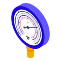 Manometer pressure icon, isometric style