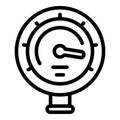 Manometer pressure icon, outline style