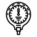 Manometer sensor icon, outline style