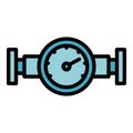 Manometer water icon color outline vector Royalty Free Stock Photo