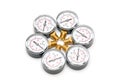 Manometers for pressure measurement Royalty Free Stock Photo