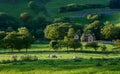 Manor house in English countryside Royalty Free Stock Photo