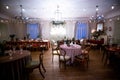 Manor table setting with glasses, perfect for a grand Yuletide feast