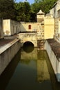 The Manora fort entrance with trench.