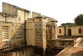 The Manora fort tower with entrance path with trench. Royalty Free Stock Photo