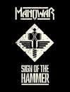 Manowar band logo. Isolated on black background. Royalty Free Stock Photo