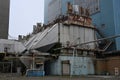 Portions of the Decommissioned Power Plant on Manresa Island Royalty Free Stock Photo