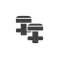 Mans cufflinks vector icon